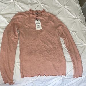 Brand new never worn mock neck blush pink top size SMALL from ASOS